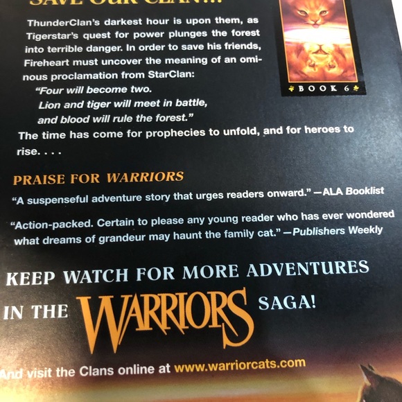 Vintage Warriors Series by Erin Hunter Set of 6 books 2003-2004 Cats Adventure - Picture 4 of 14